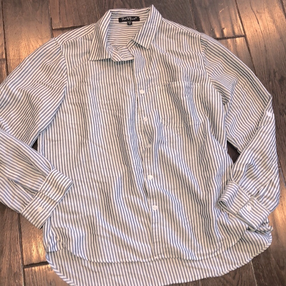 Velvet Heart striped button down top size medium